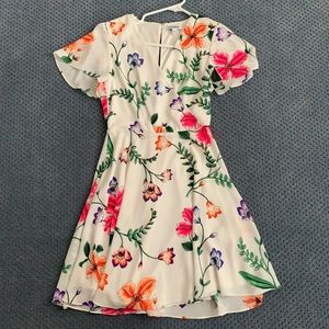 Express White Floral Dress Size 00